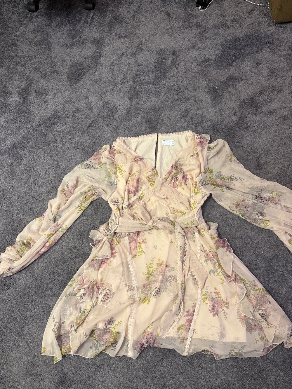 ASOS Cream Floral Mini Dress